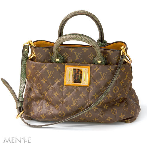 Louis Vuitton Python Reticulatus Bag Leder Handtasche Braun 06/2013 (22249)