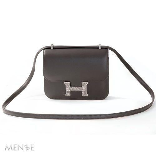 Hermès Hermes Constance Mini Bag 18 Lézard Noir Silver 02/2021 Unworn (22369)